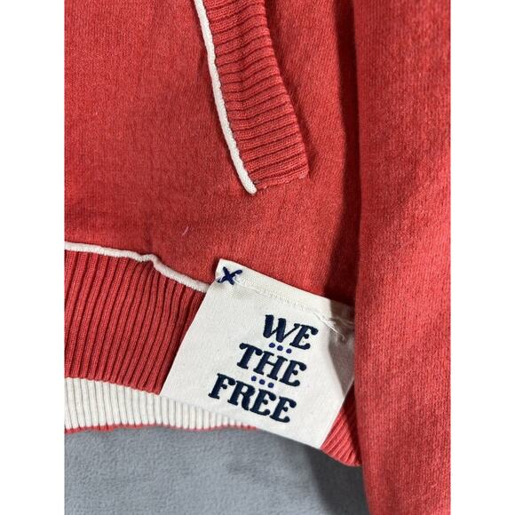 Free People Midnight Cardi Cardigan Sweater Size Small Red V-Neck - Picture 6 of 9